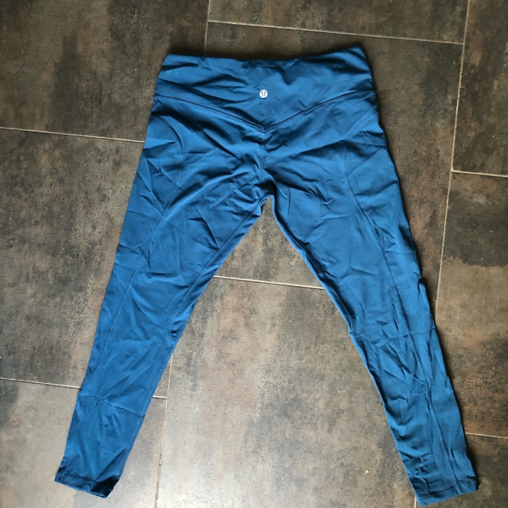 Lululemon Align Pants 25” teal blue color